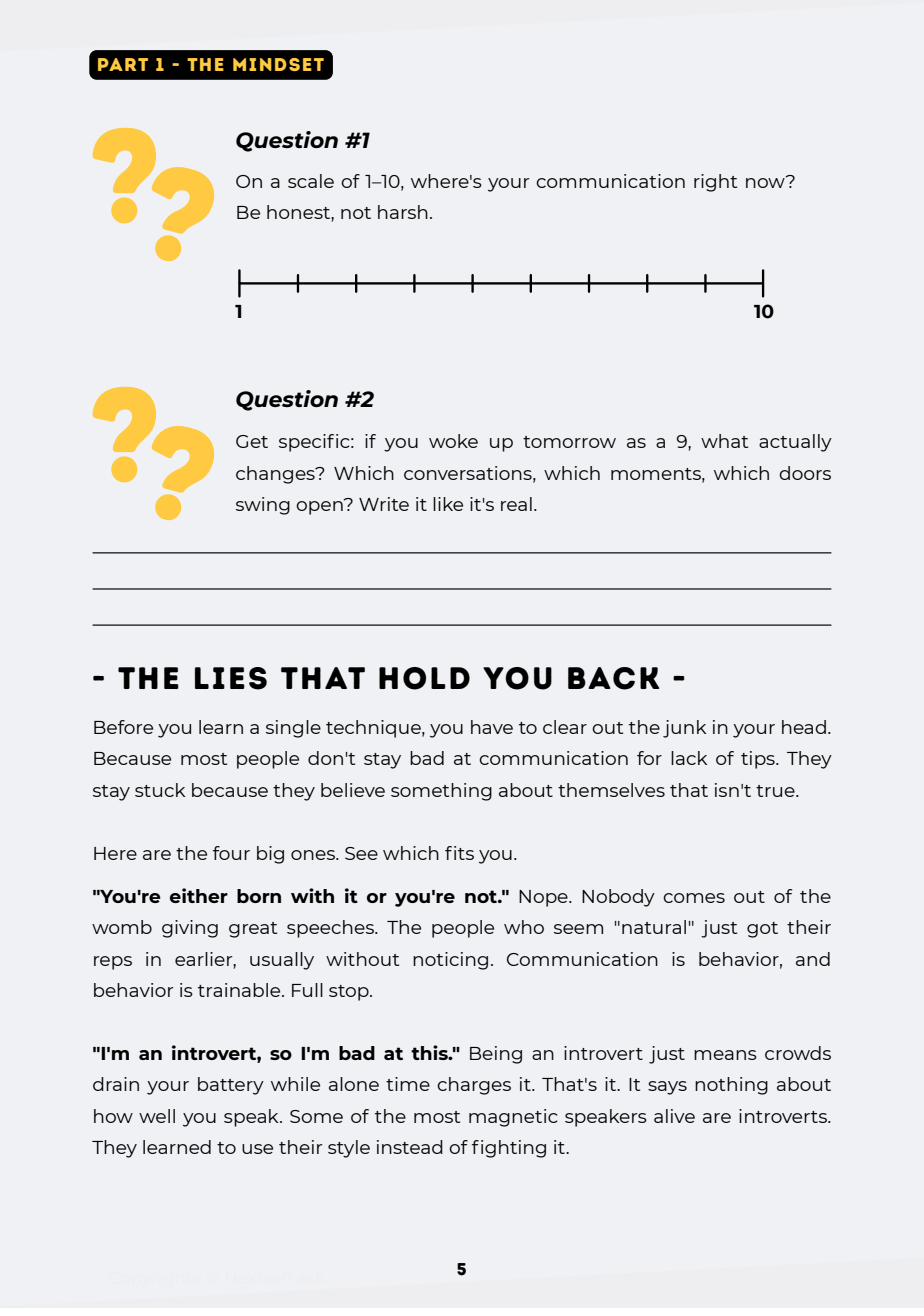 The Lies That Hold You Back — Communication Guide preview